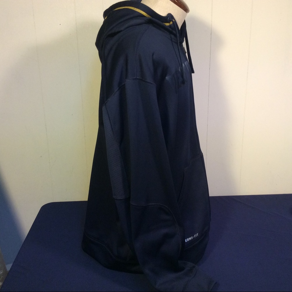 West Virginia Mountaineers Mens zip up Hoodie Size XL Nike Therma Fit - Picture 4 of 9